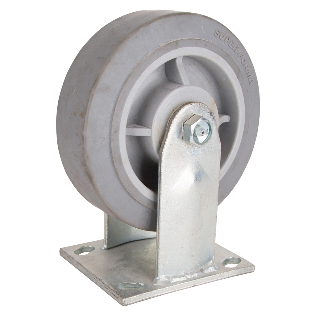 Caster Rigid Plate 6" Rubber Wheel 500LB