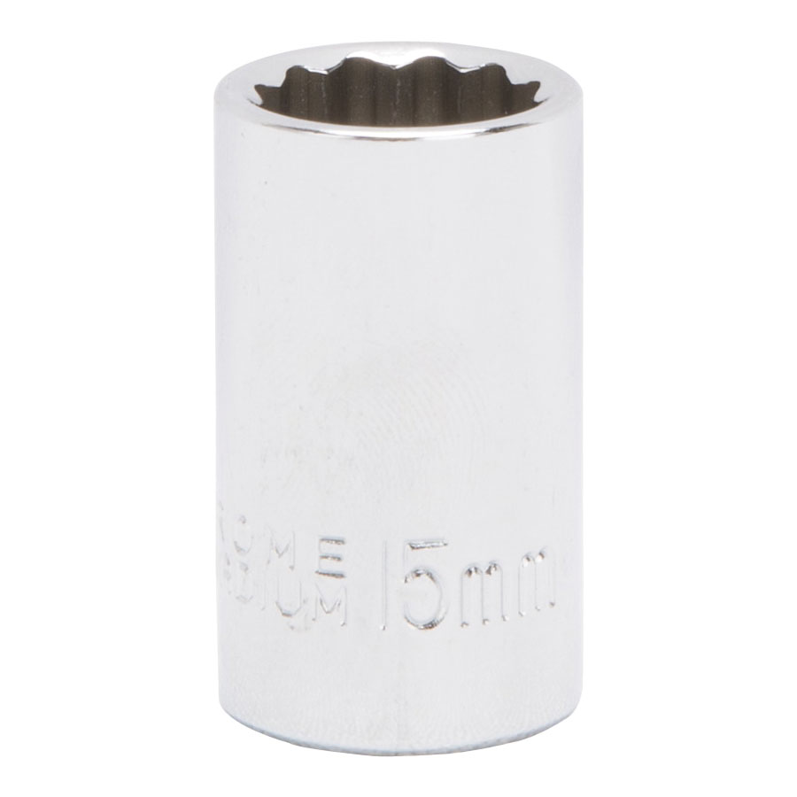 SOCKET 15MM 1/2DRIVE 12PT