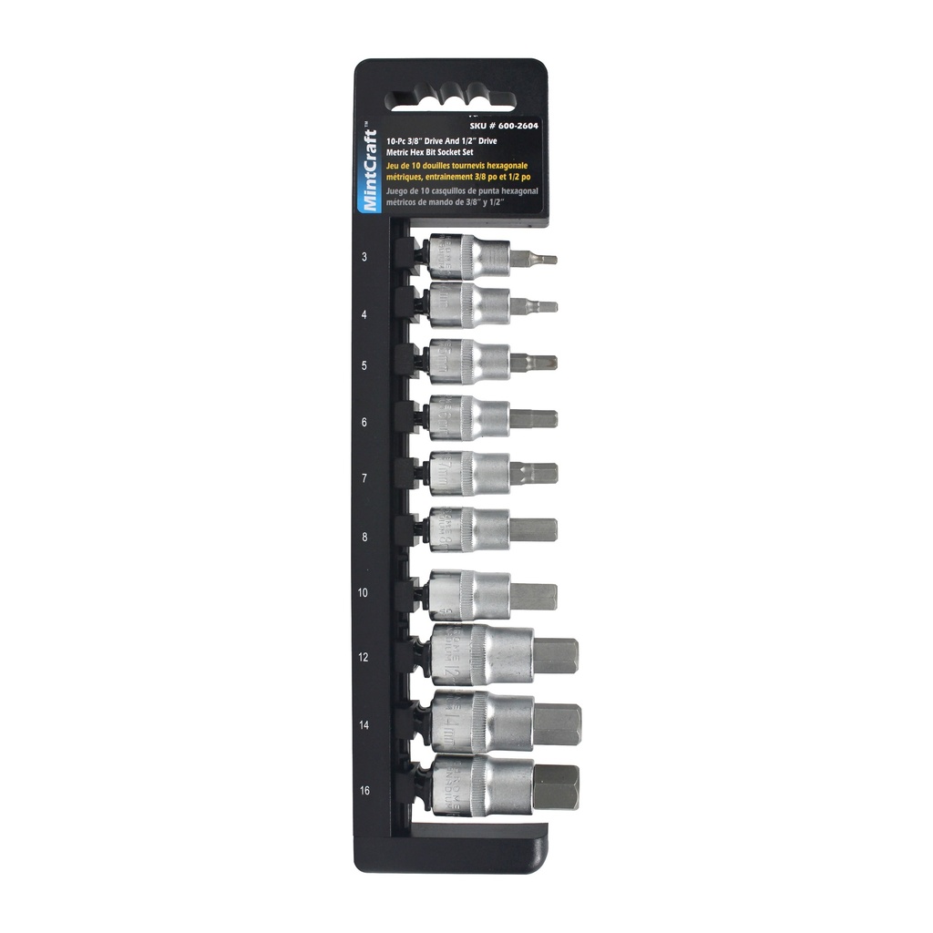 Hex Socket Set 3/8" Drive Metric 10pc