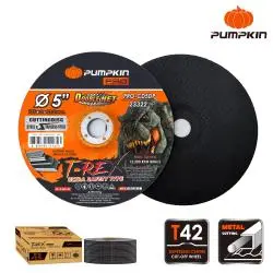 T42 EURO TYPE DEPRESSED ABRASIVE CUTTING DISC 9"x1/8"x7/8"