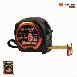 POWER MAG NYLON WRAP UV DOUBLE SIDE MEASURING TAPE W/ RUBBER COVER 8m/27ftx27mm