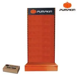 L ORANGE PRODUCT DISPLAY STAND H2.2xW1.0xD0.45m