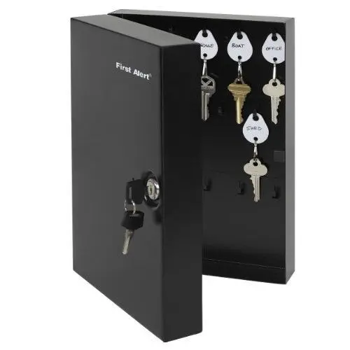 Key Cabinet 28 Key Hook W/Rings and Tags Wall Mounting