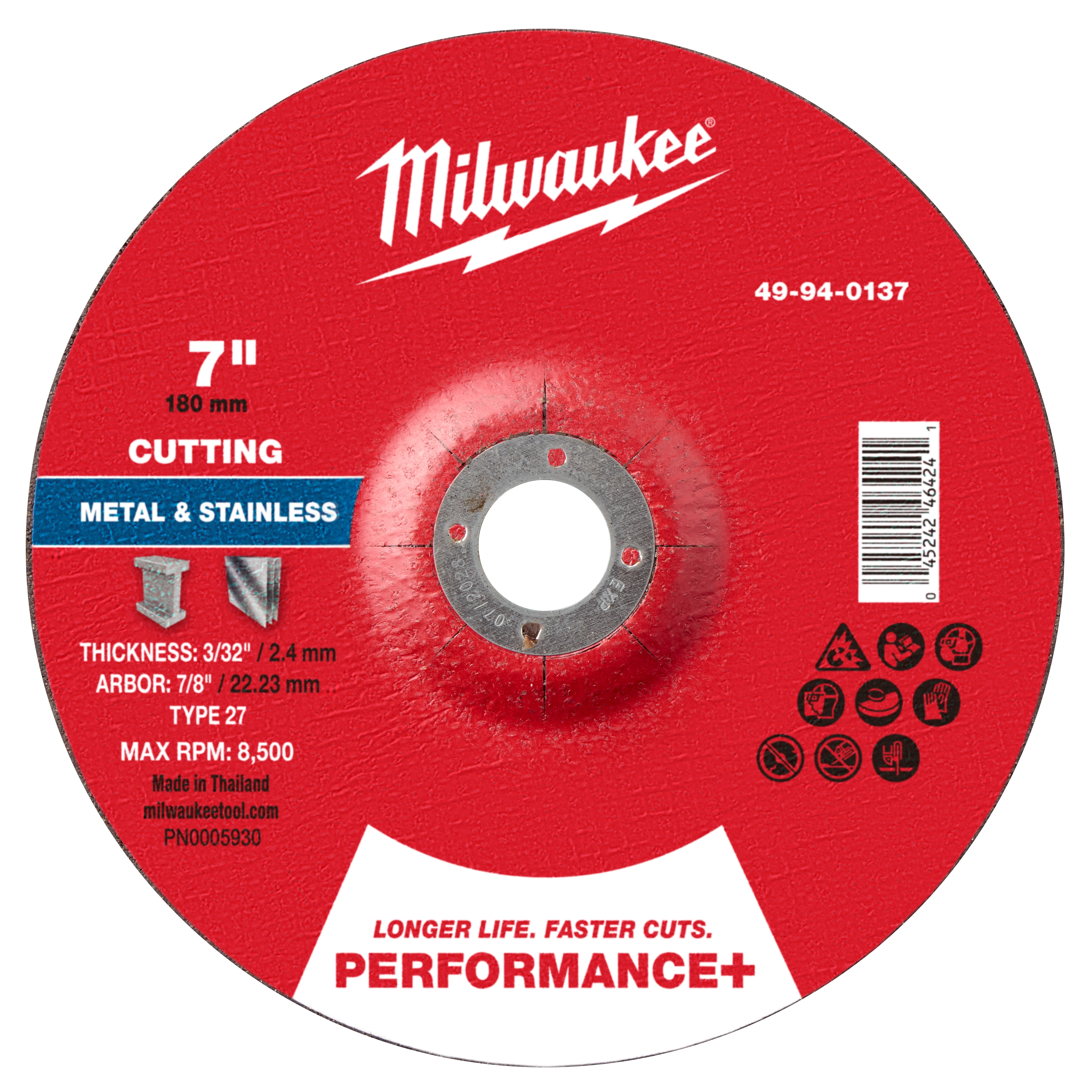 Cut Off Wheel Metal 7"x3/32"x7/8"