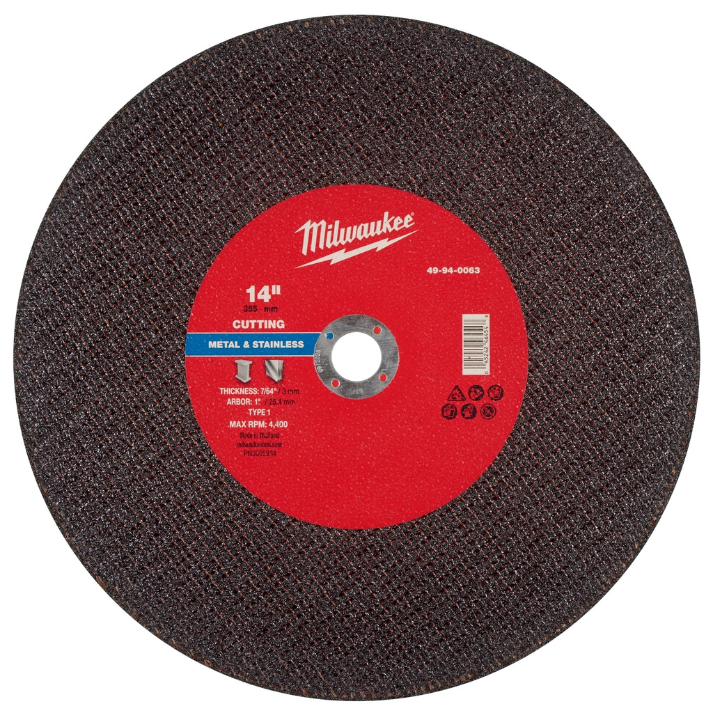 Cut Off Wheel 14"x7/64"x1" T1