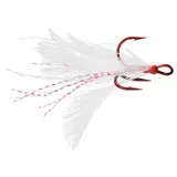 VMC Dressed X-Rap Treble Hooks #6 Red-White-Tin Red