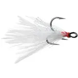 VMC Dressed X-Rap Treble Hooks #6 White-Black-Nickel