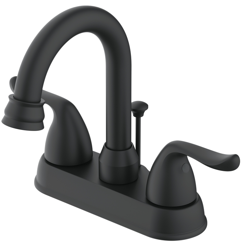 Lavatory Faucet Two Handle High Arch Matte Black