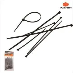 BLACK NYLON CABLE TIE 100SET 3.6x200mm 