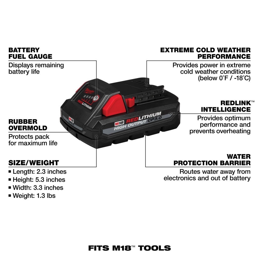 M18 HIGH OUTPUT CP3.0 BATTERY
