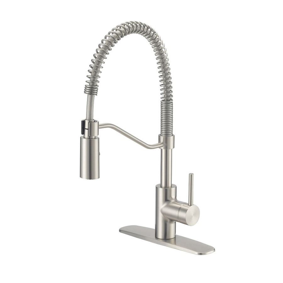Kitchen Faucet 2 Handle Spring Pull Down Stainless Steel