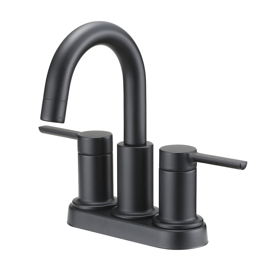 Lavatory Faucet 2 Handle High Arc Matte Black