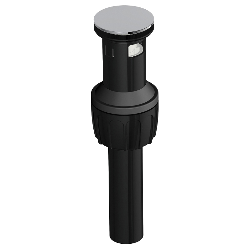 Drain Push Pop-Up Chrome Plastic
