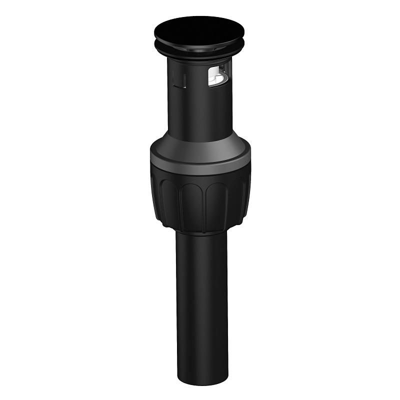 Drain Push Pop-Up Matte Black Plastic