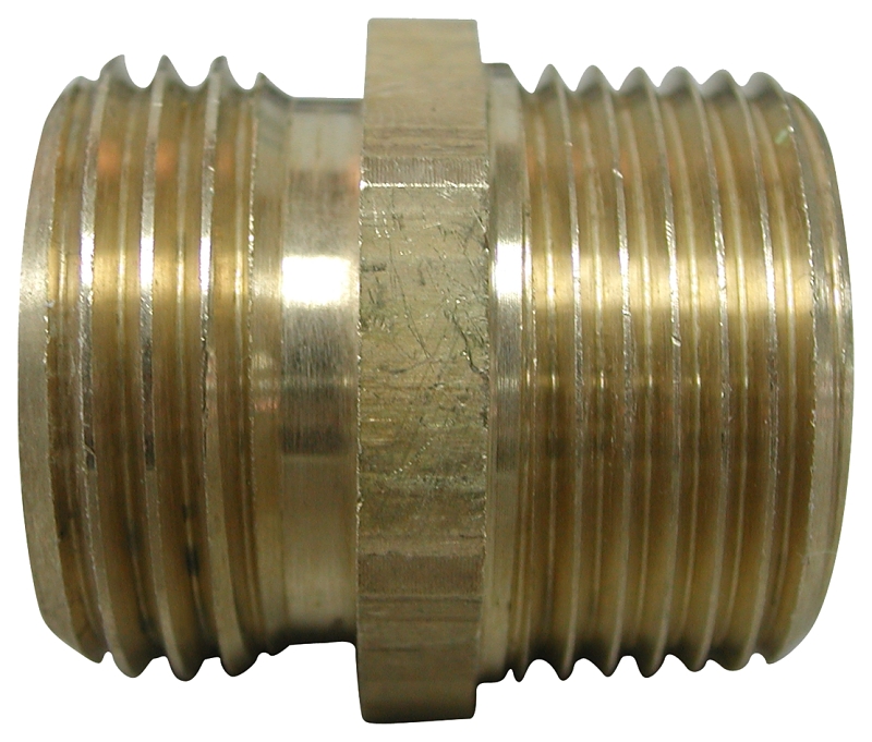Hose Adapter 3/4" MGH x 3/4" MPT x 1/2" FPT Brass