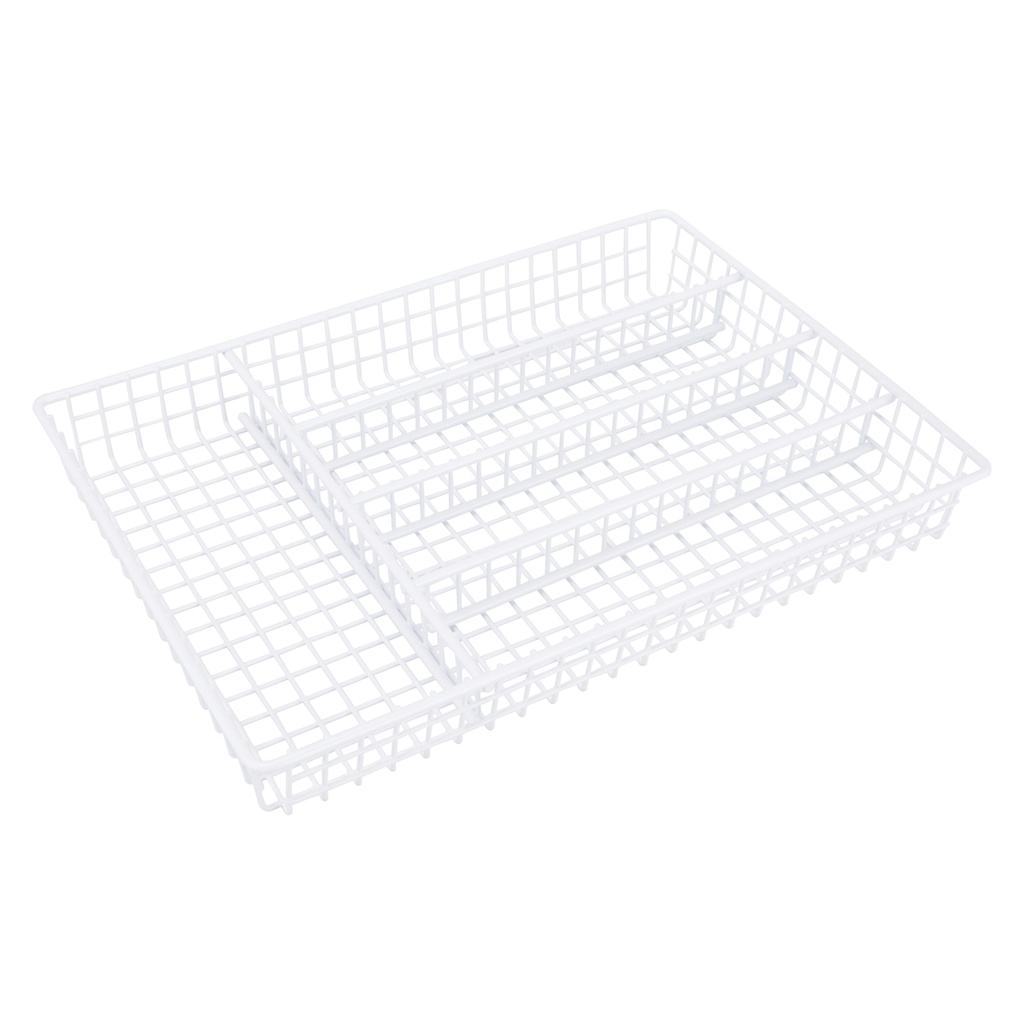 WHITE SILVERWARE STORAGE TRAY