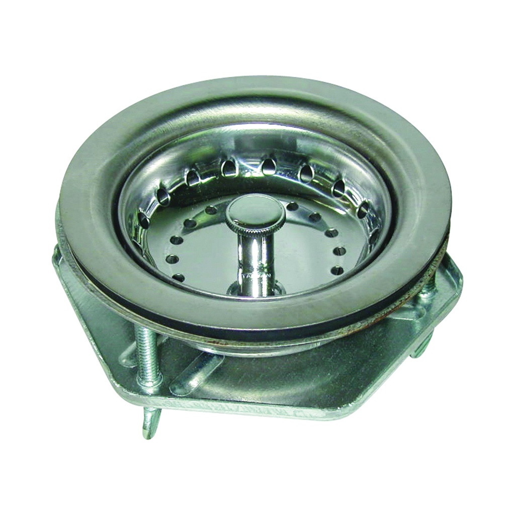Sink Strainer 3-1/2"-4" Quick Connect Stainless Steel/Chrome