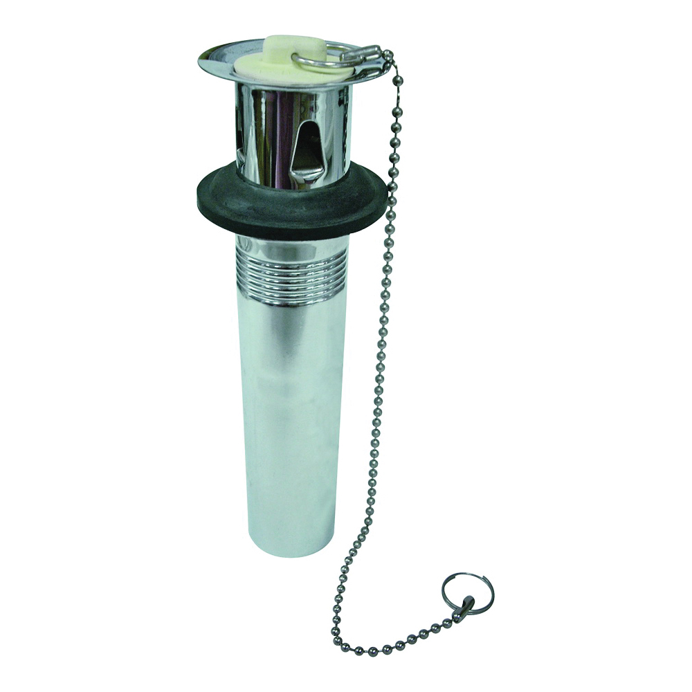 P.O. Plug w/Stopper 1-1/4"x12" Chrome