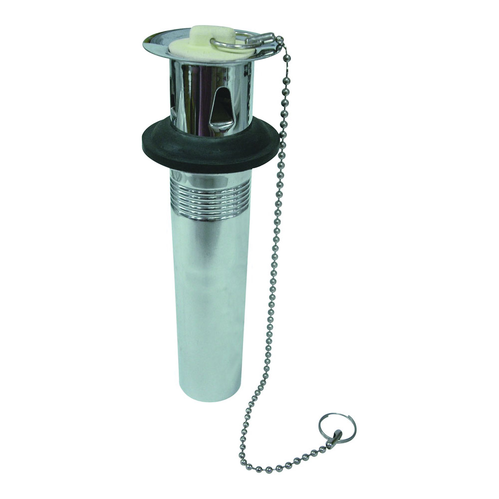 P.O. Plug w/Stopper 1-1/4"x8" Chrome