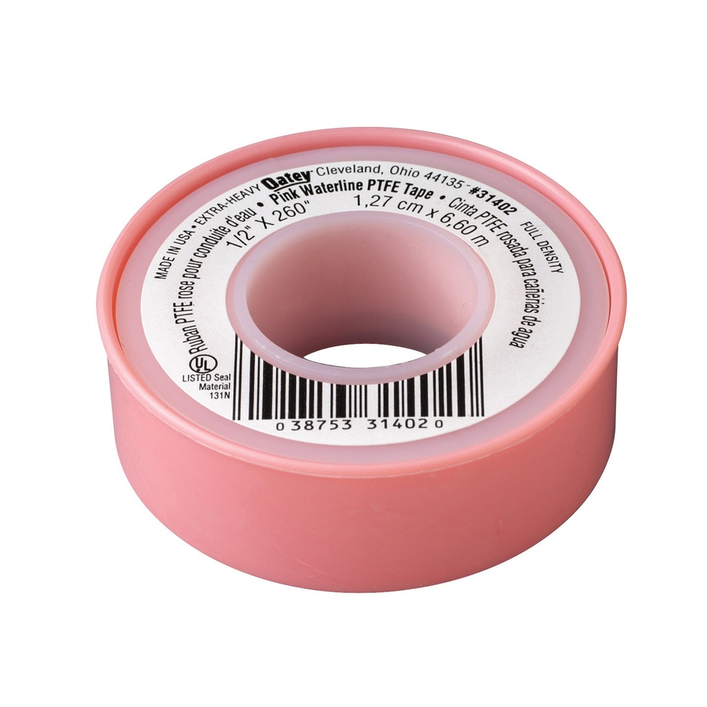 PIPE THREAD TAPE PINK 1/2X260