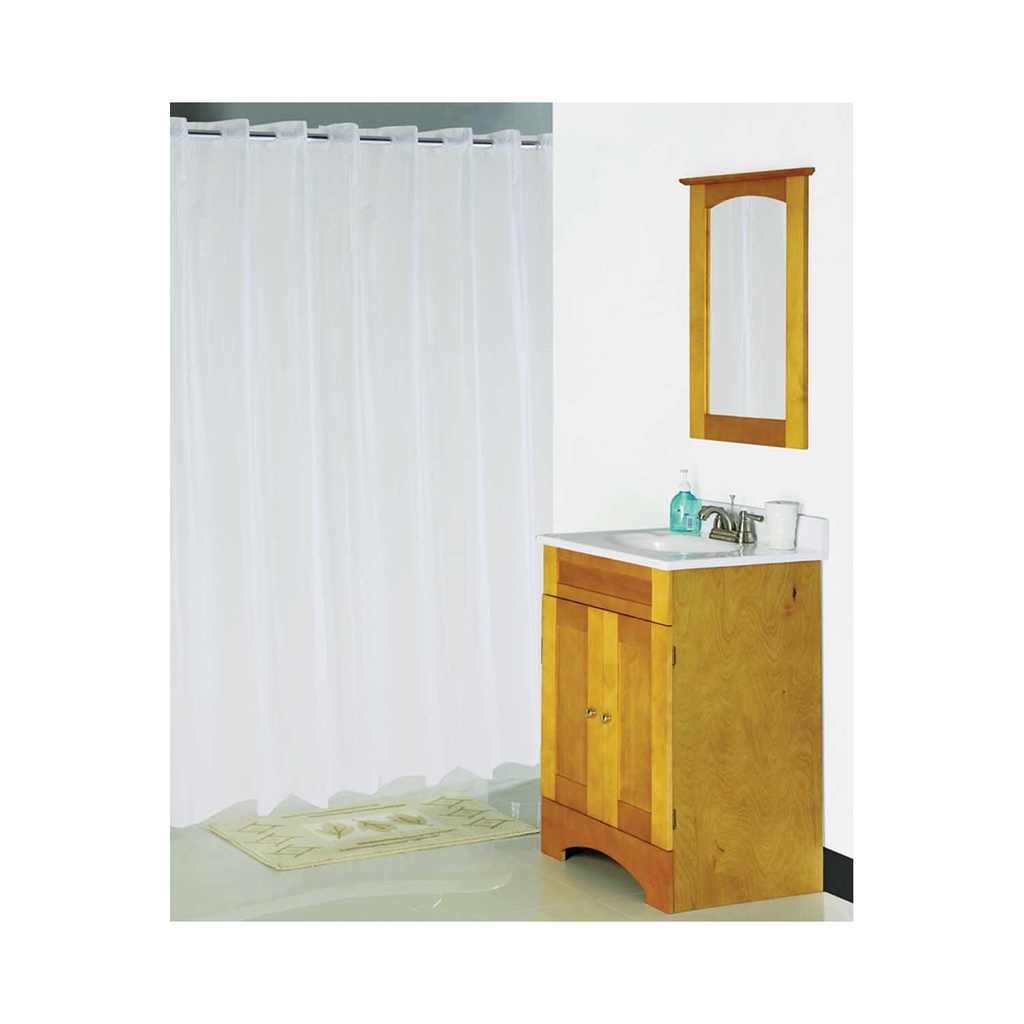 Shower Curtain 70"x72" Hookless Vinyl Frosted