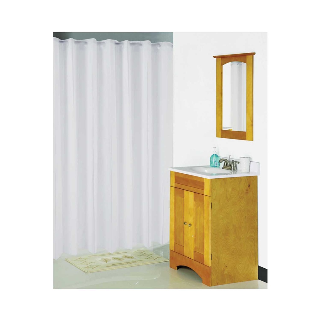 Shower Curtain 70"x72" Hookless Vinyl White