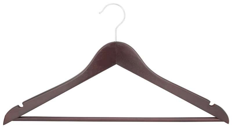 CLOTHES HANGER MAHOGANY 5PC