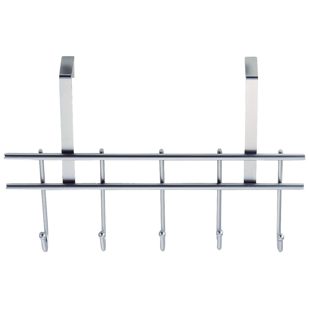 Garment Hook 5 Hook Over-The-Door Chrome