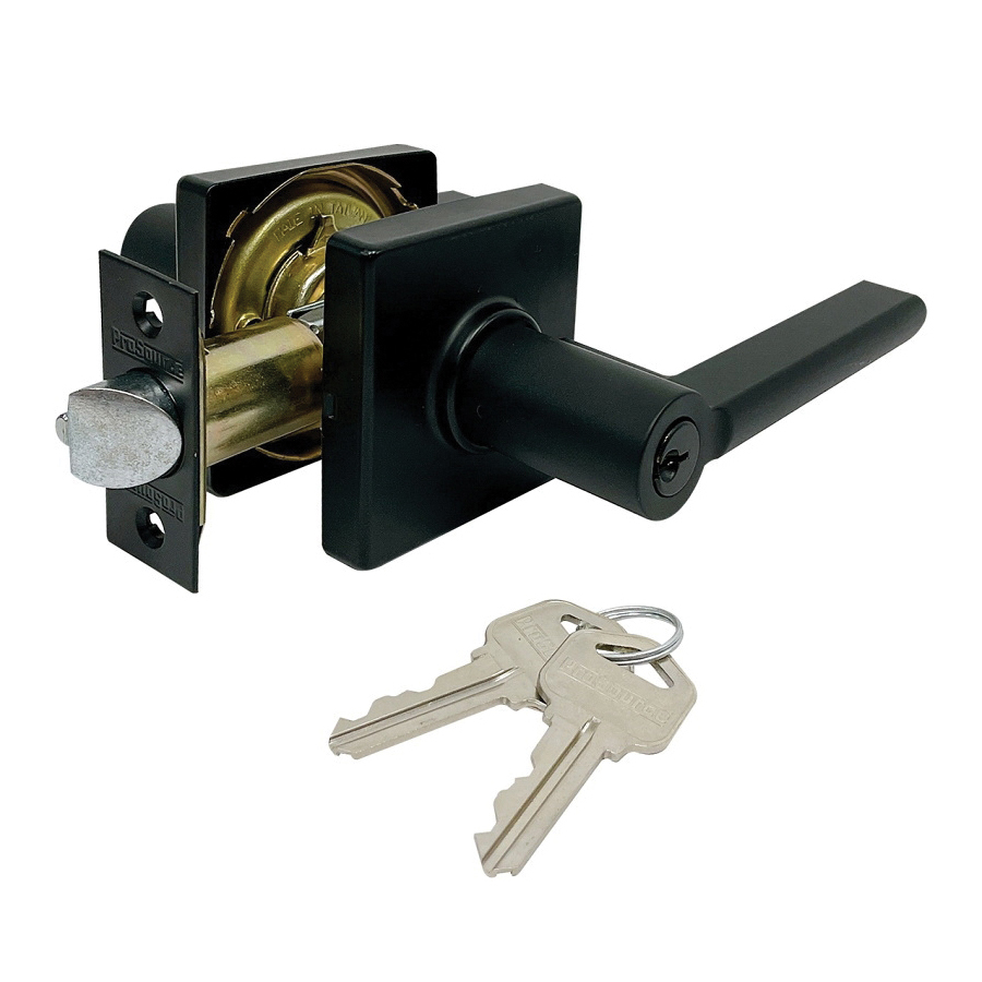 Door Lever Entry Square Matte Black