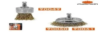 END WIRE BRUSH WITH SHANK 50mm