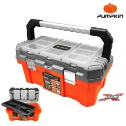 HEAVY DUTY PLASTIC TOOL BOX W/ ALU HANDLE 18"