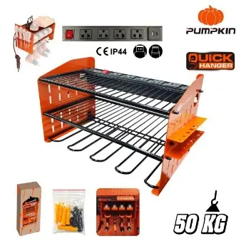 3 LAYER POWER TOOL ORGANIZER WITH POWER STRIP BUILT IN 