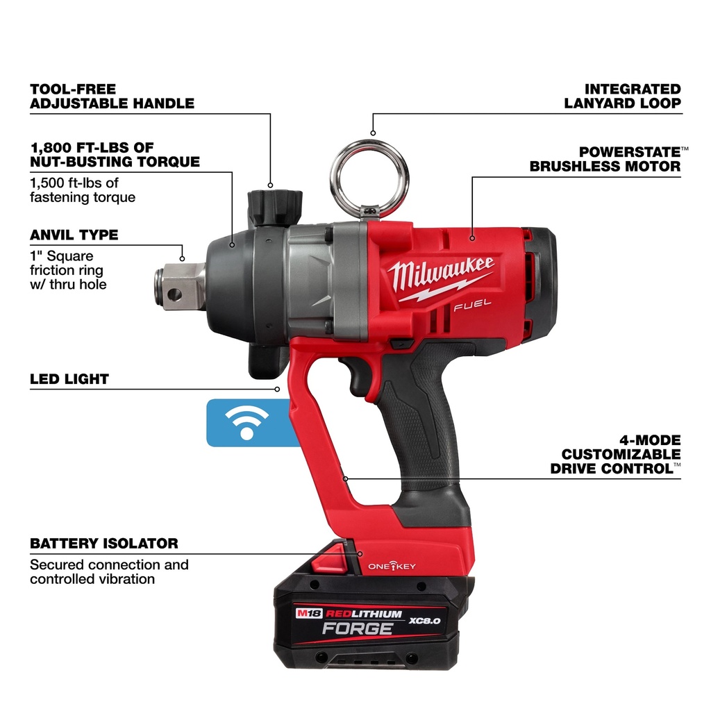 M18 FUEL 1" IMPACT WRENCH KIT