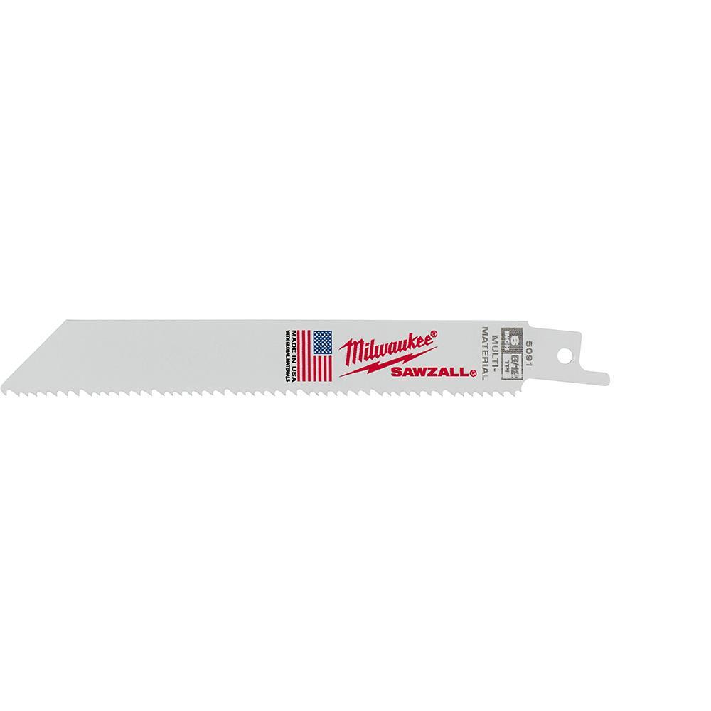 6" Sawzall Blade 8/12 TPI