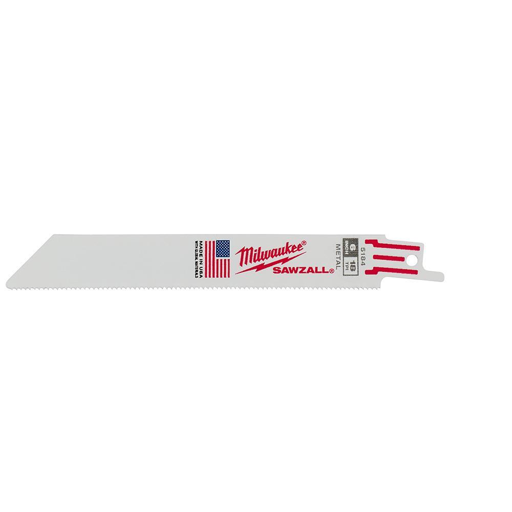 6" Sawzall Blade 18 TPI
