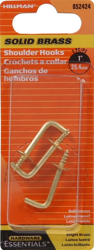 CD-SHLDR HK 1" SLD BRS