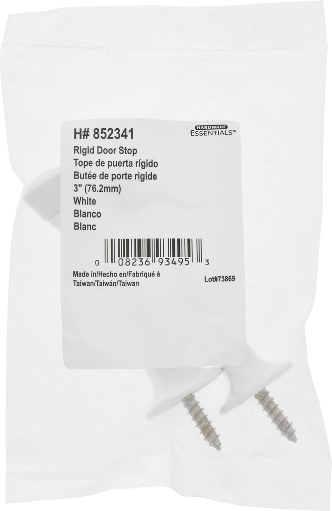 PB-SQ RGD DR STOP 3"WHT