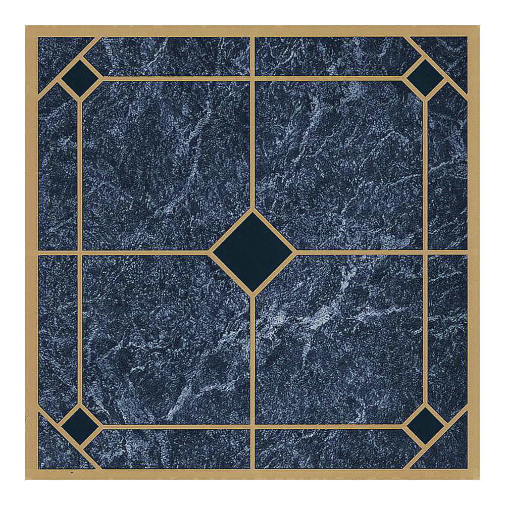 Vinyl Floor Tile Blue/Gold BX45