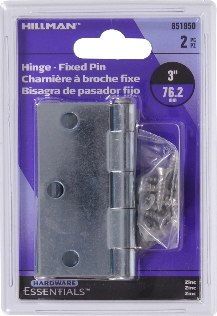 CD-G/P HNG FIXPIN 3"ZC