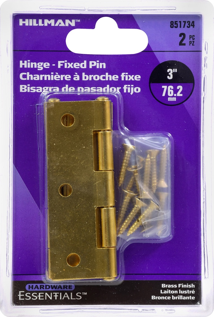 CD-LGT NR HNG FIXPN 3"BP