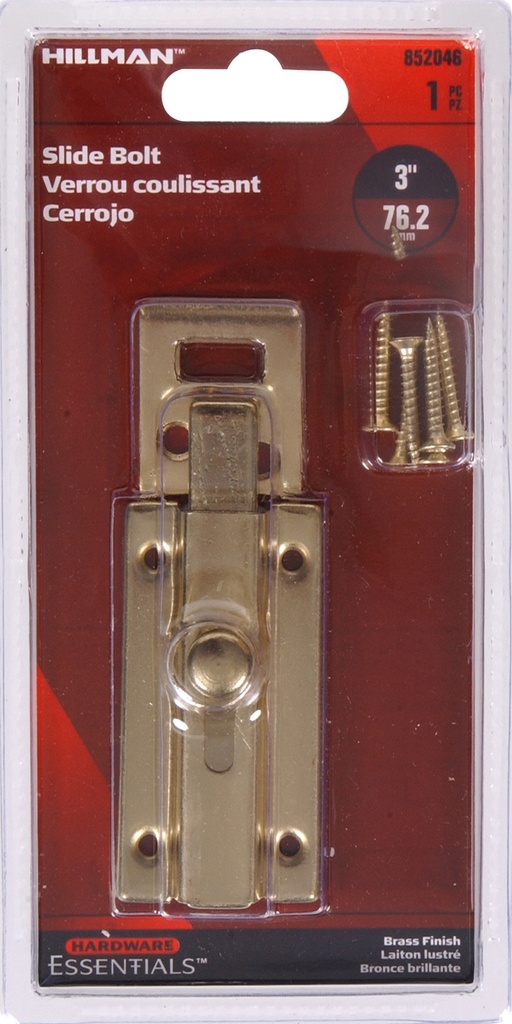 CD-SLIDE BOLT 3 BRS PLTD
