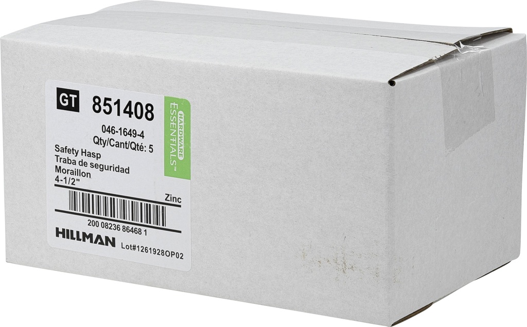 CD-SAFETY HASP 4-1/2 ZC