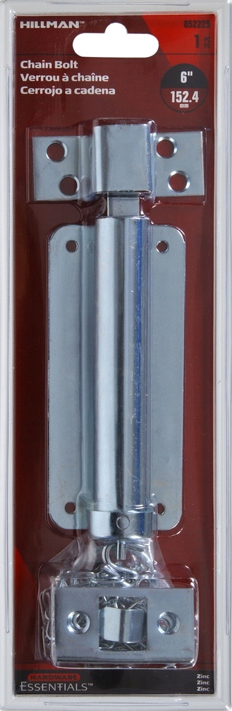 CD-CHAIN BOLT 6" ZINC