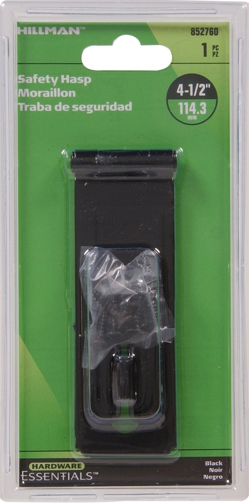 CD-SAFETY HASP 4-1/2 BLK