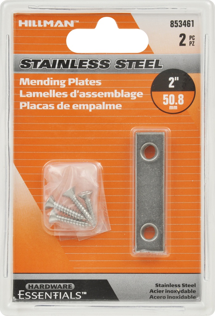 MENDNG PLATE 2"X1/2" SS