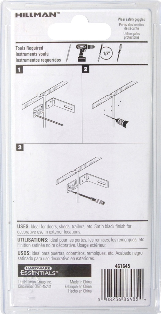 CD-SAFETY HASP 3-1/2 BLK