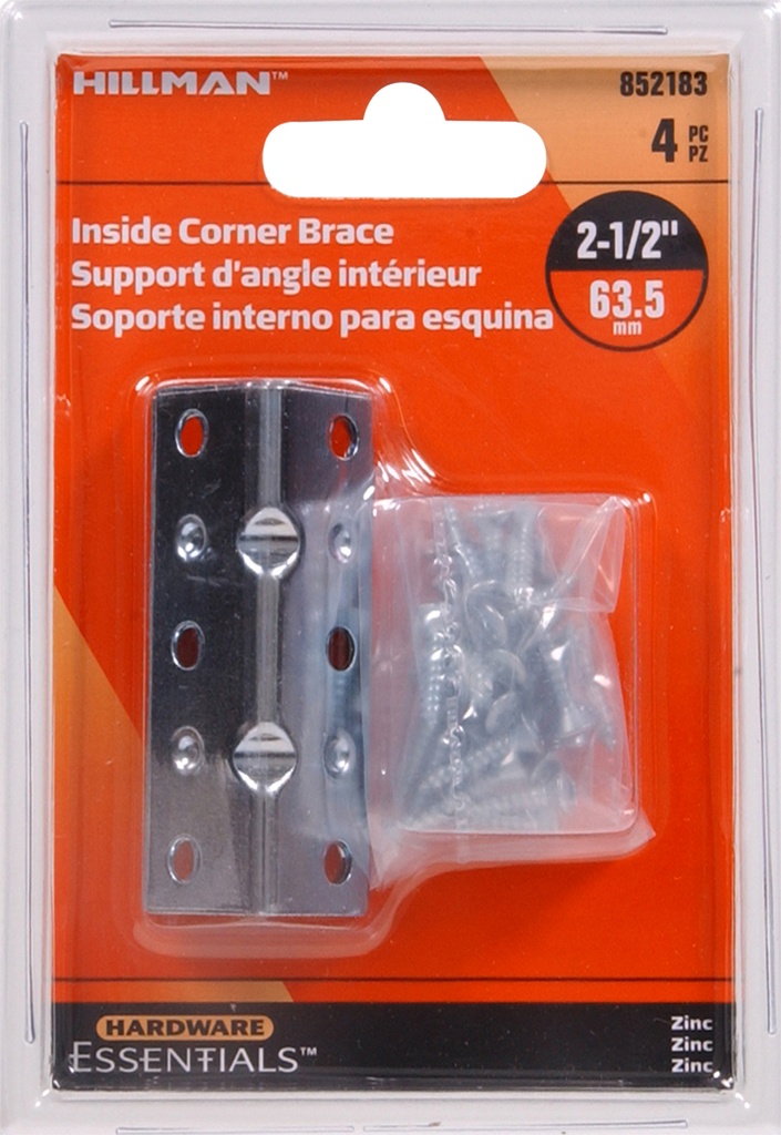 CD-IN CRNR BR 2.5X3/4 ZC