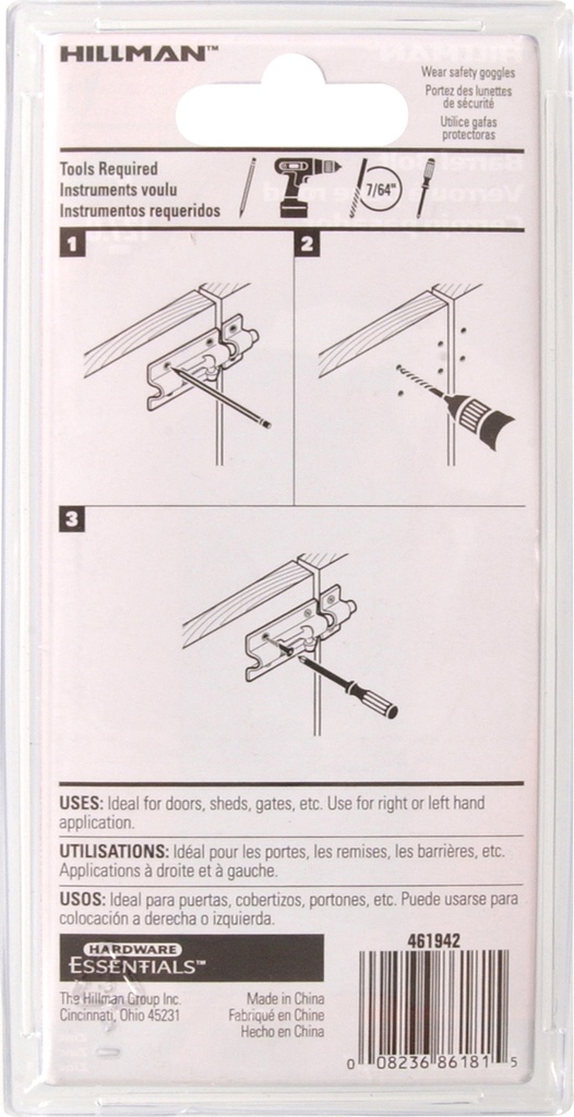 CD-BARREL BOLT 5 ZINC