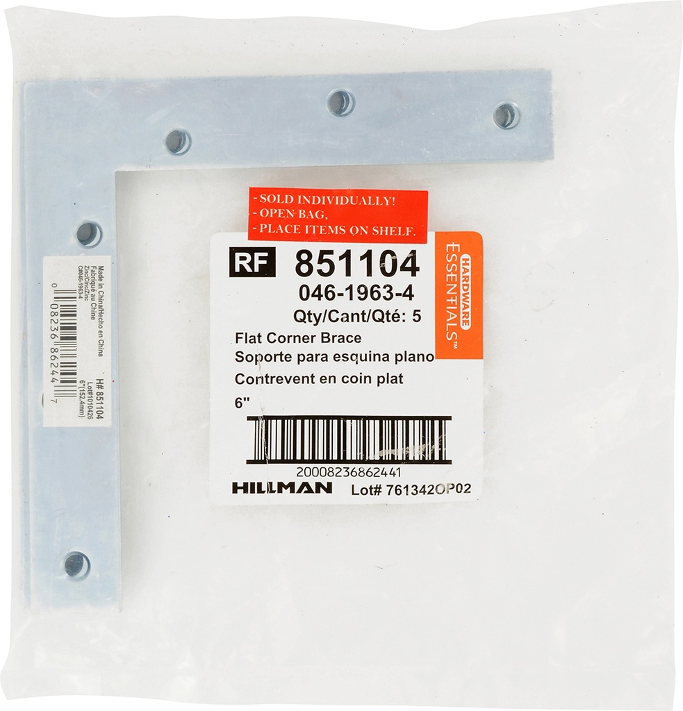 FG-FLT CRNR IRN 6X1 ZC
