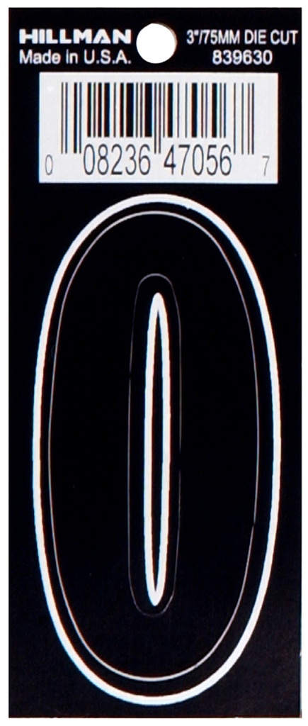 3 DIE-CUT BLACK VINYL 0